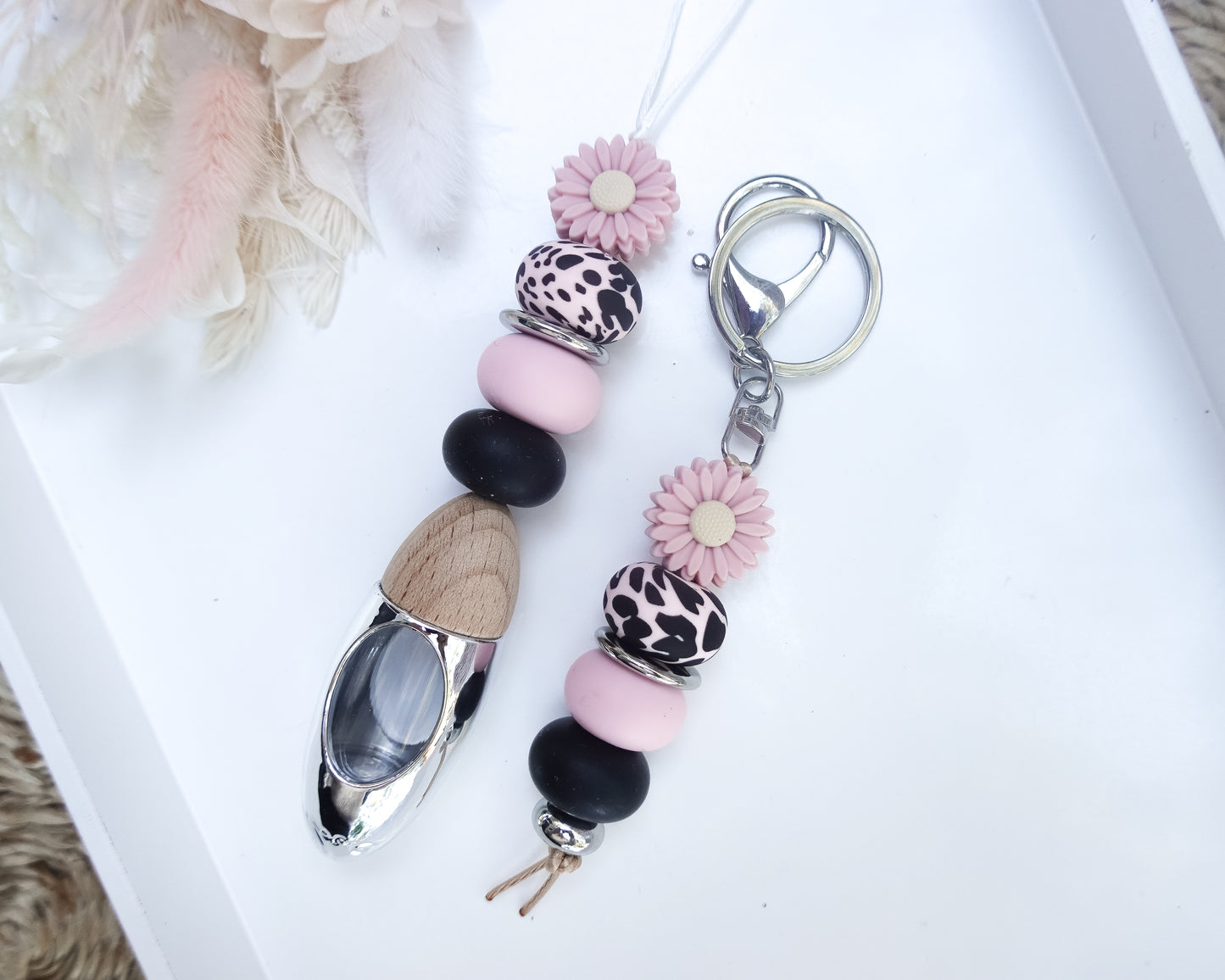 Dusty Pink Diffuser Keyring Set