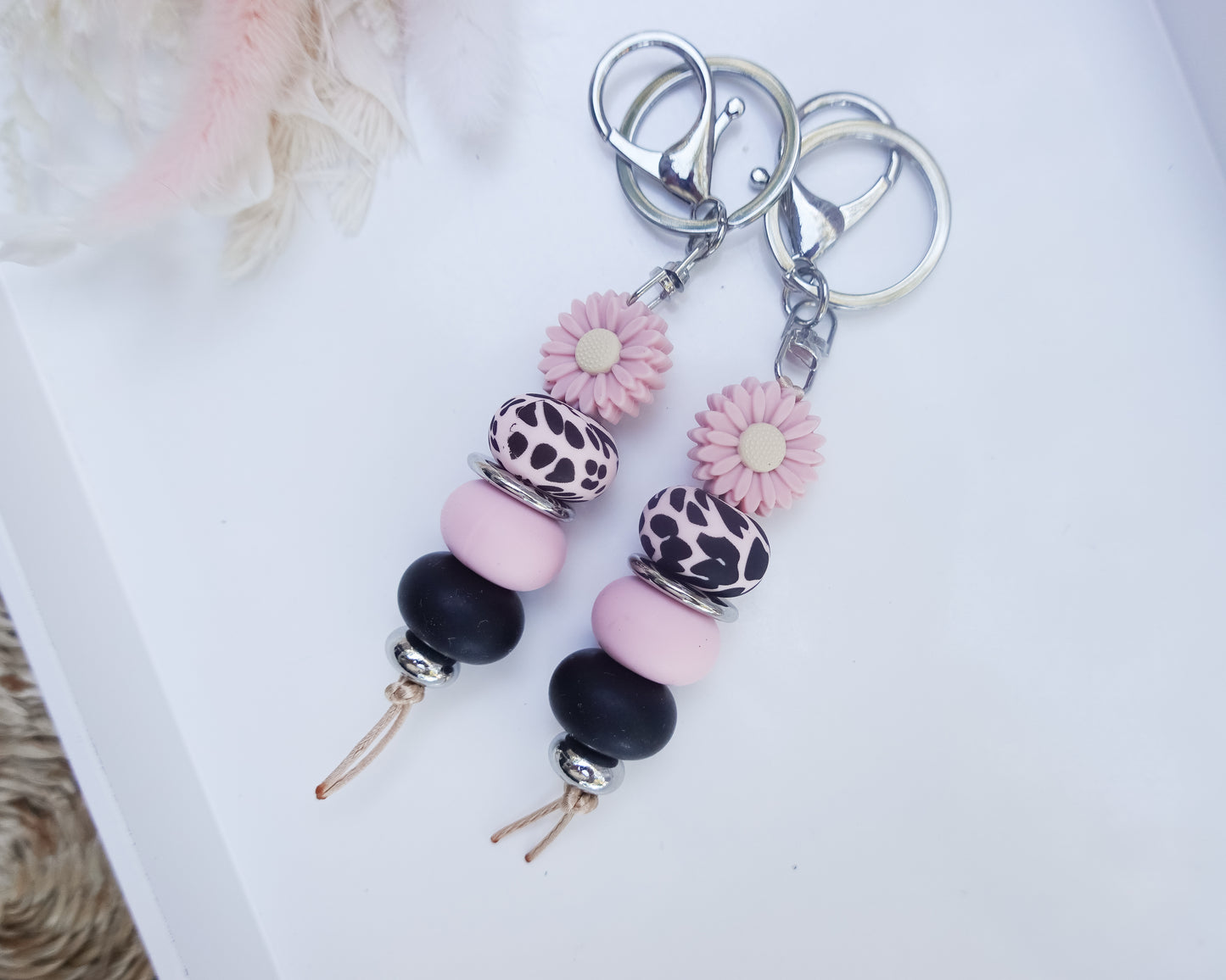 Dusty Pink Keyring