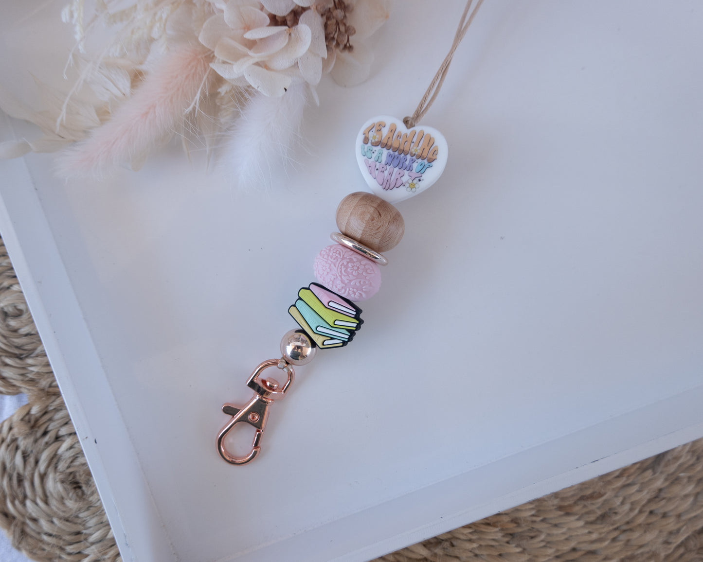 Heart Book Teacher Lanyard