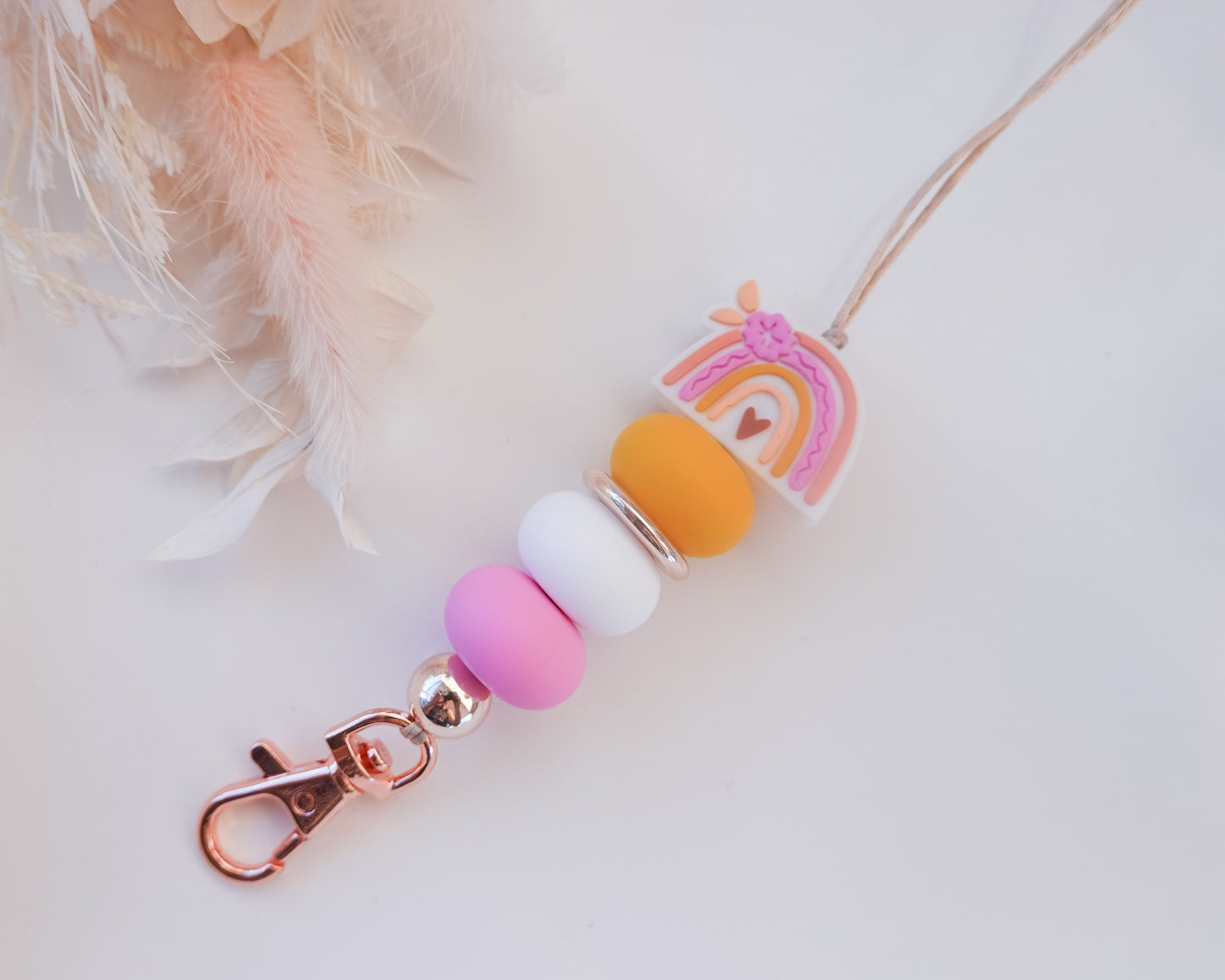 Rainbow Heart Lanyard