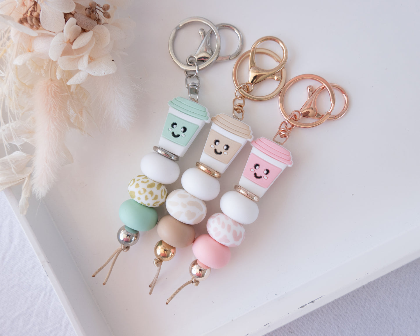 Happy Coffee Keyrings
