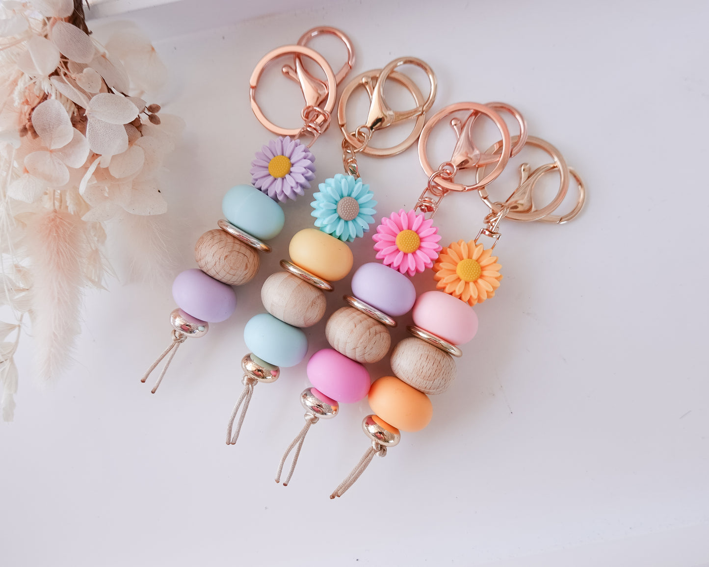 Bright Daisy Keyrings