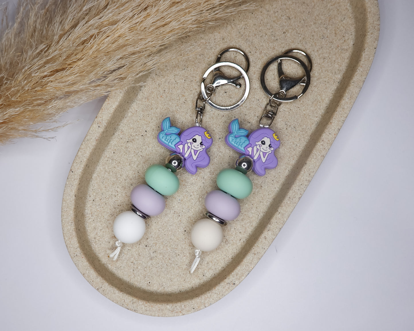 Violet Mermaid Keyring