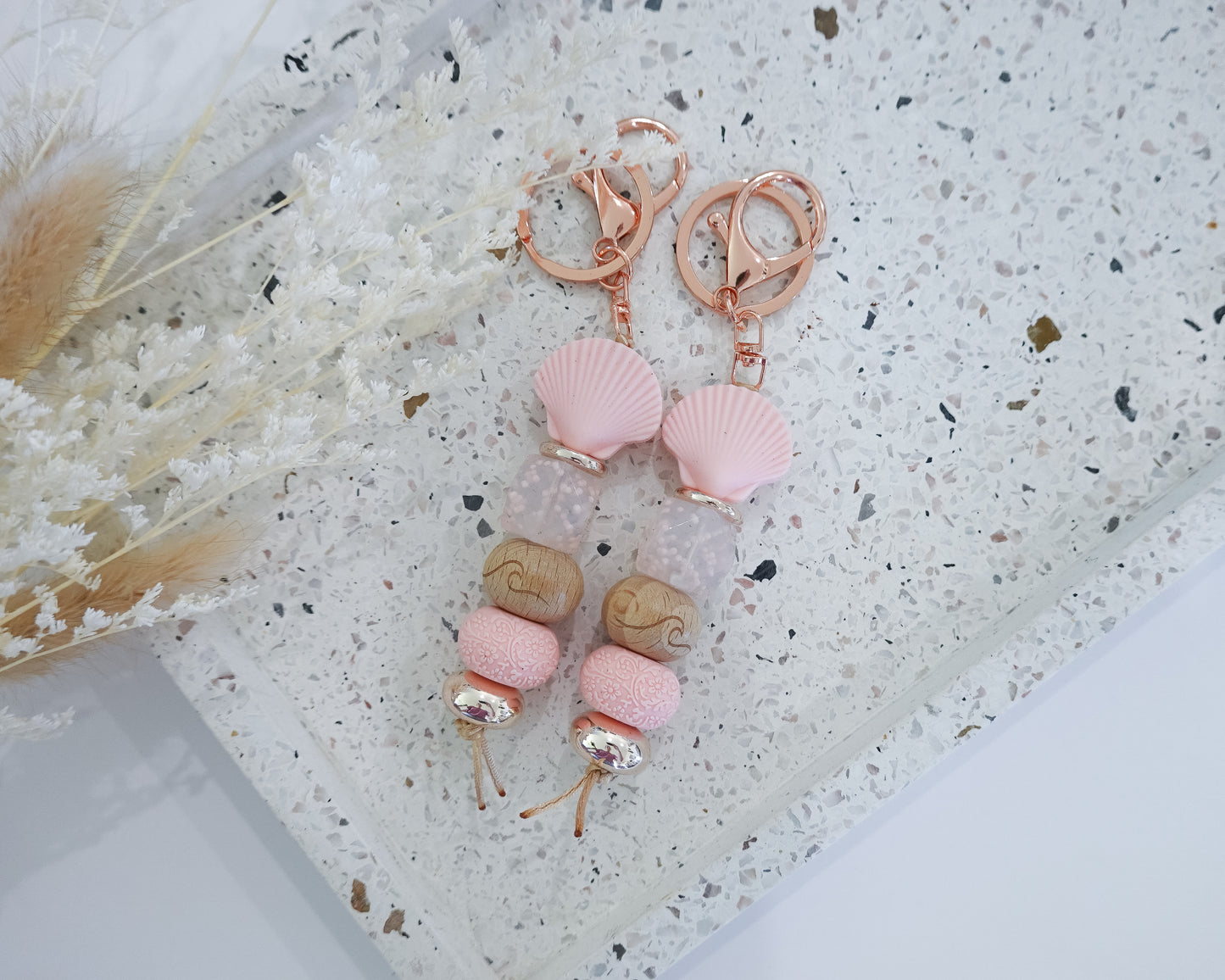 Shell Pink Keyring