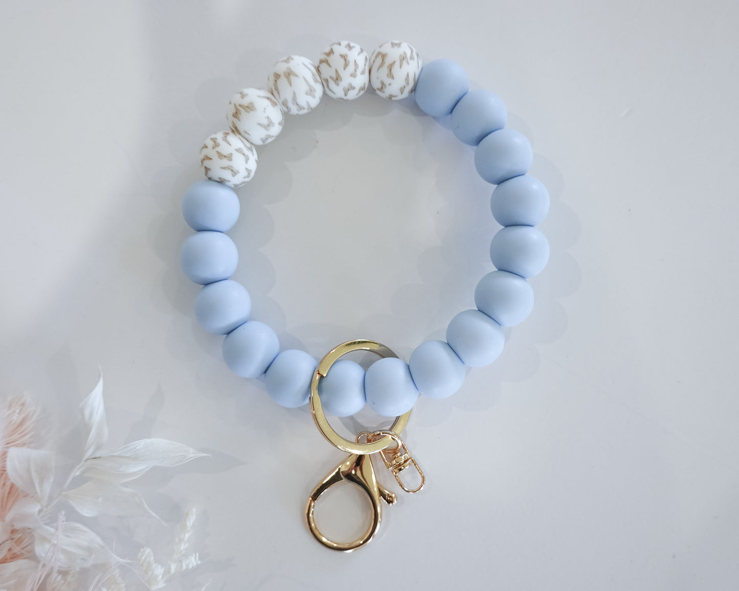 Blue Boho Wristlet