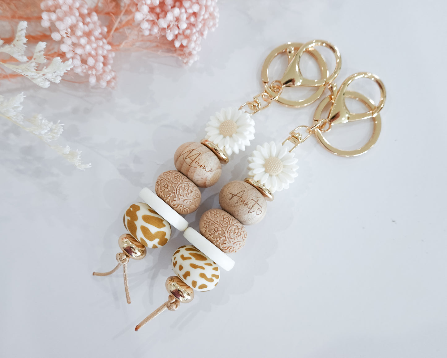 Coconut Daisy Mum Keyring