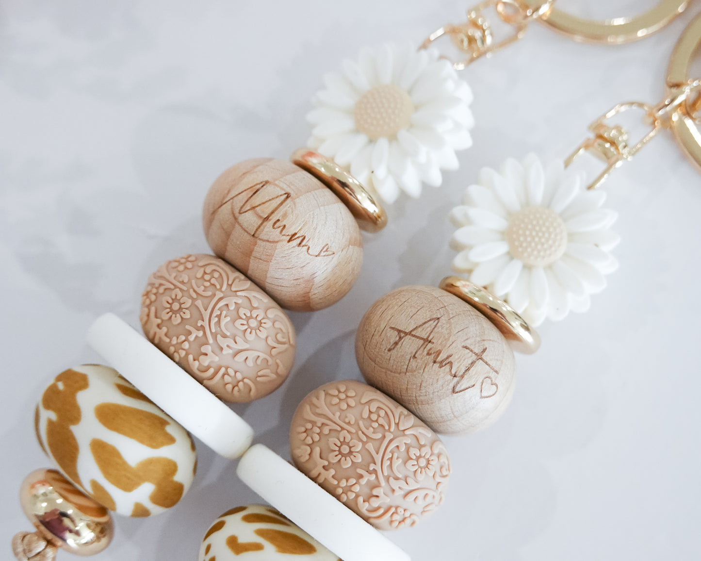 Coconut Daisy Mum Keyring