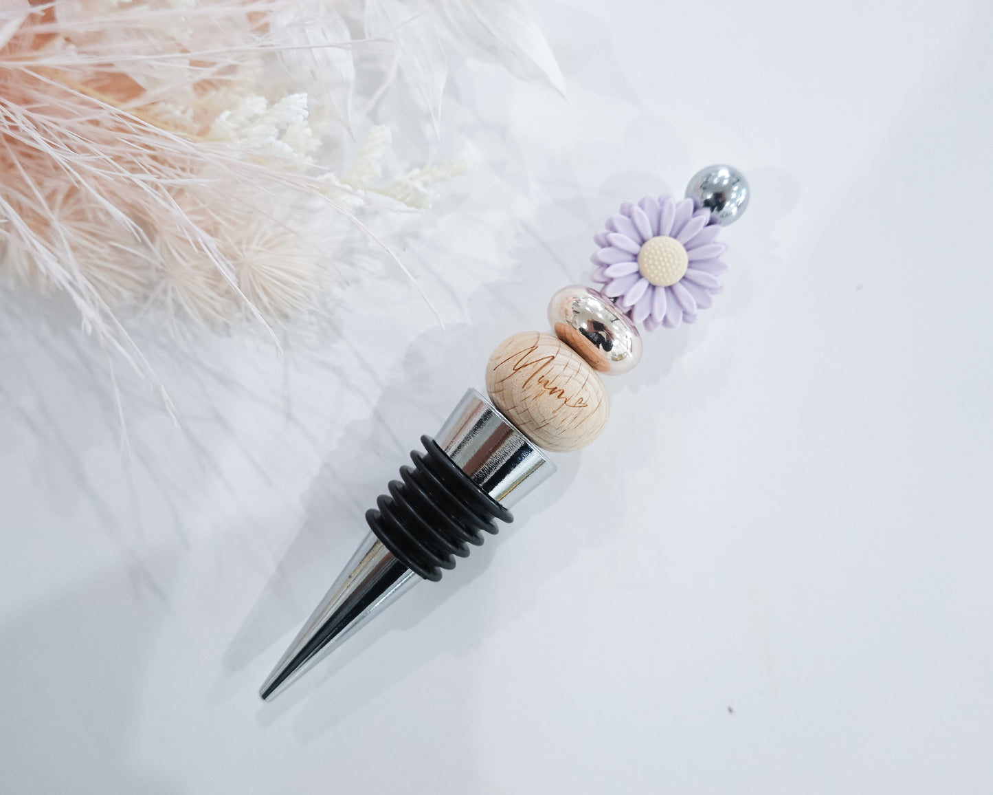 Lilac Daisy Wine Stopper