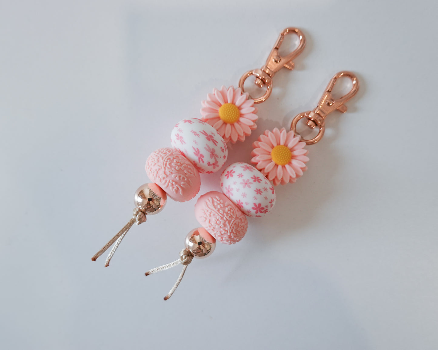 Pink Floral Mini Keyring