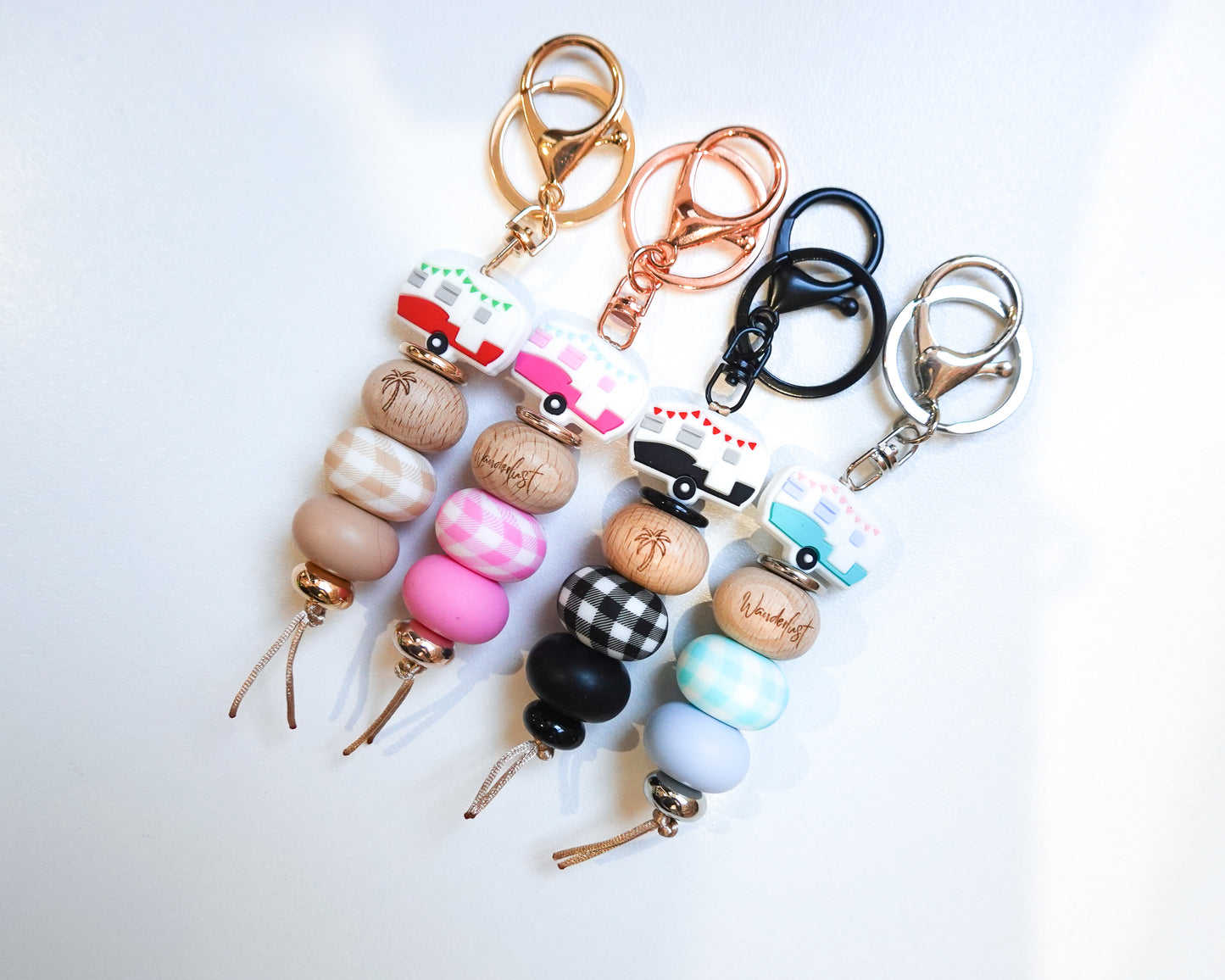 Caravan Gingham Keyrings