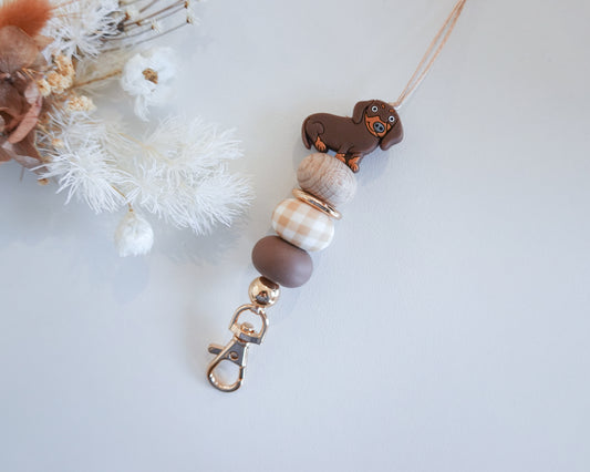 Dachshund Brown Lanyard