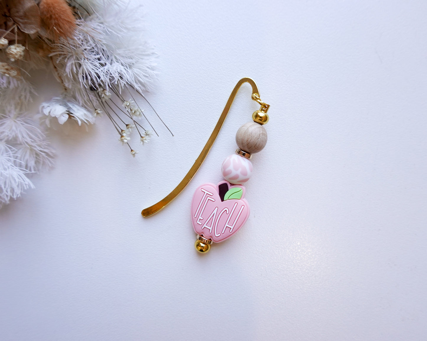 Pink Teach Bookmark