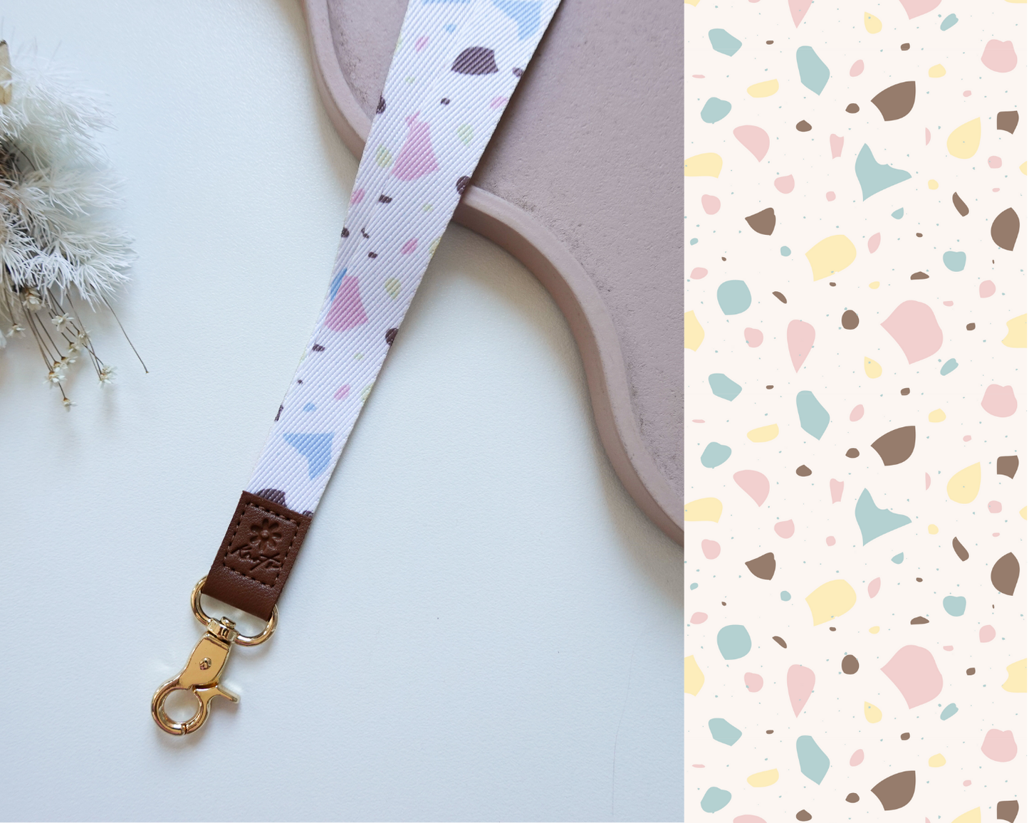 Terrazzo Fabric Lanyard