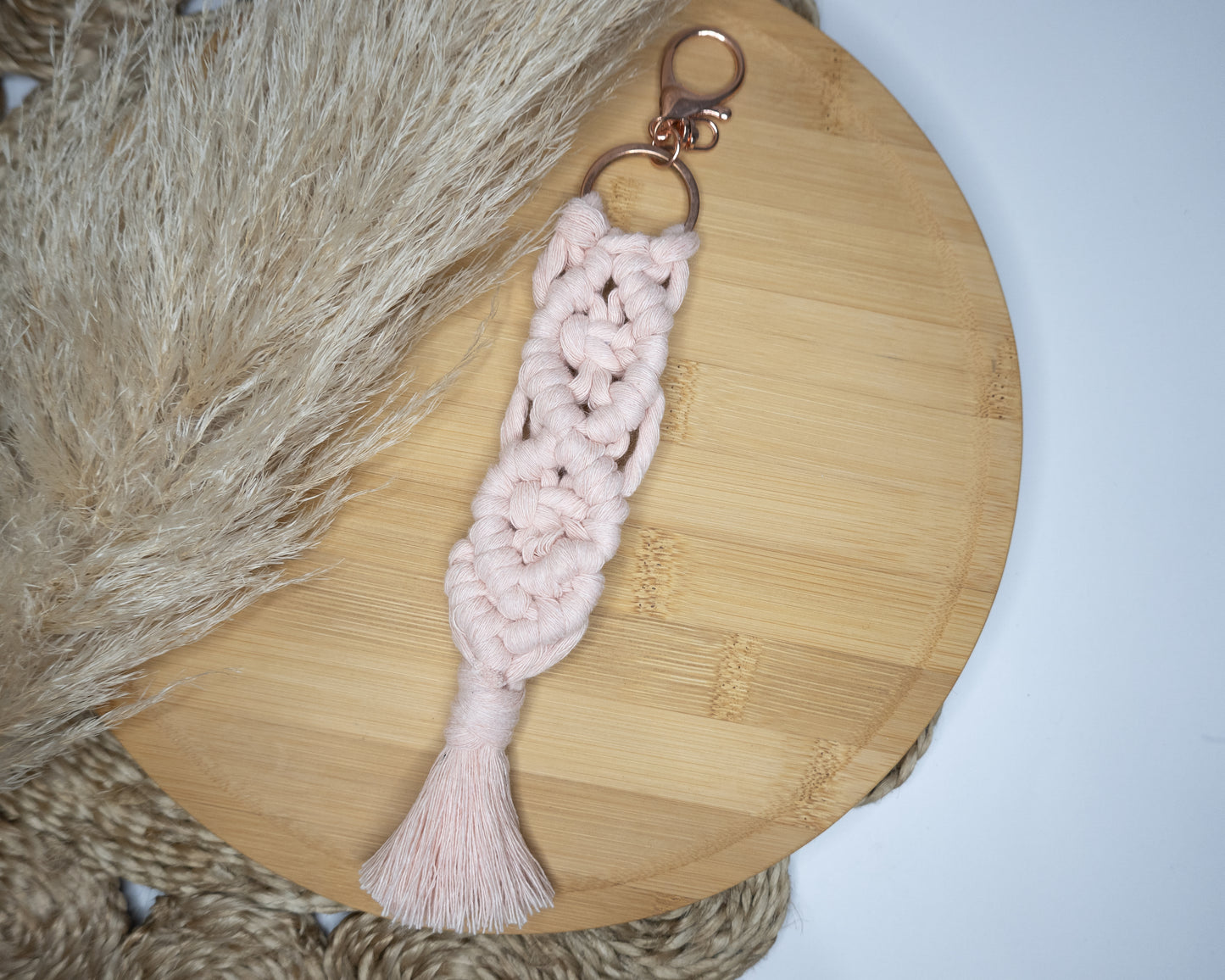 Double Diamond Macrame Keyring