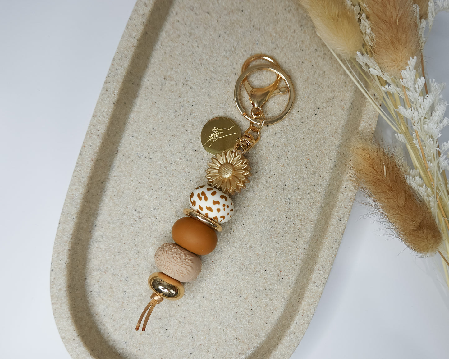 Tan Luxe Keyring