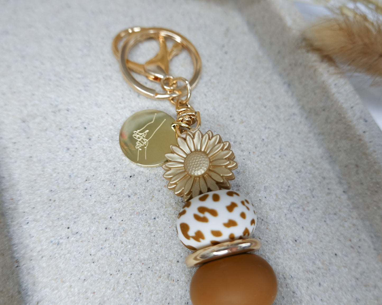 Tan Luxe Keyring